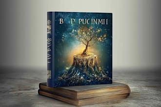 design cinematic fantasy book cover or story illustration