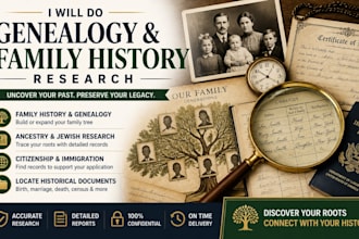 do family history research, genealogy, citizenship, jewish and ancestry document