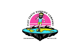 design running apparel company called flat earth logo
