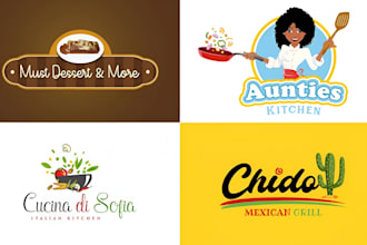 design unique and modern restaurant food logo design
