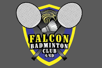 design high quality badminton sport logo with unlimited revision