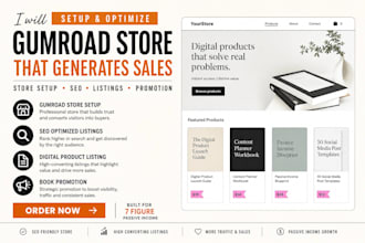 setup gumroad store gumroad digital product listing seo gumroad book promotion
