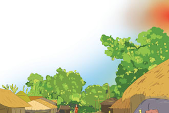 illustrate landscape for your book, ads, banner