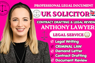 uk solicitor for document review, contract drafting, demand letter, UK solicitor