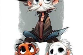 create custom doodles character style collection