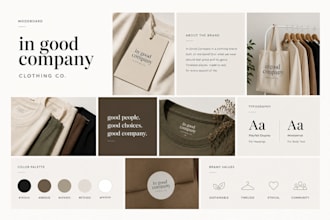 design a modern minimalistic brand identity for small businesses