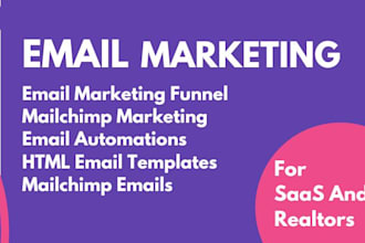 design responsive mailchimp HTML email templates for realtors and saas
