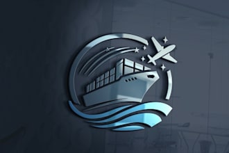 design a creative transport logistics trucking cargo courier moving company logo