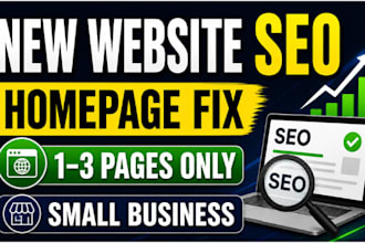 fix homepage SEO for your new small business websit
