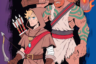 fantasy dnd character illustration