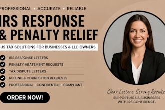 draft irs response and penalty abatement letters for US businesses