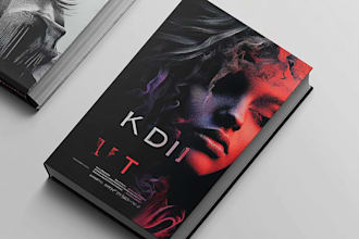 design magical fantasy book cover with minimal and elegant