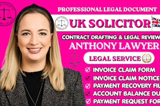 draft a UK letter before action to recover unpaid debt