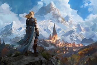 paint semi realistic fantasy art