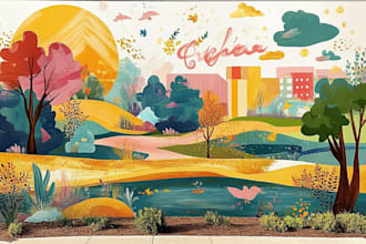 design bold urban graffiti mural art for walls, shops, and spaces