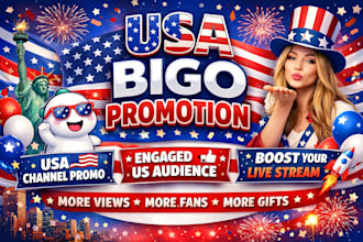 do USA bigo promotion, USA channel promotion, to USA active audience