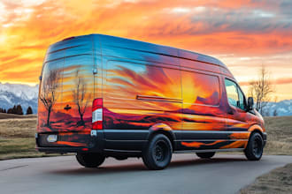 wraps lettering, truck wrap, and van wrap