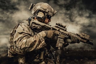 draw army soldier military themed illustration