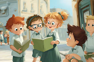 draw whimsical children book illustration