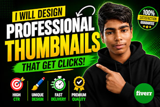 design high CTR youtube thumbnails for clicks and views