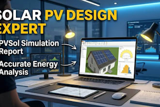 design solar pv system and make a pvsol simulation report