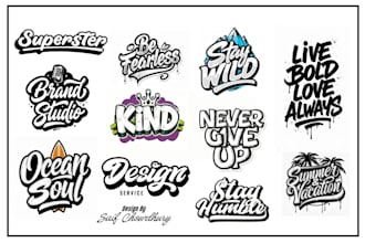 design custom typography t shirt and text or font logo