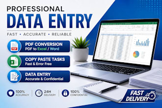 do data entry and pdf conversion