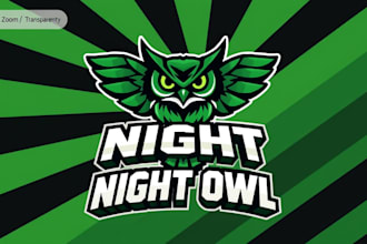 make different night owl bird mascot logo for you