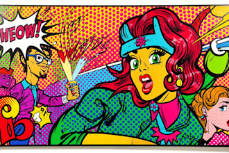 create a unique street pop art illustration