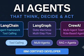 build ai agents using langchain, langgraph, crew ai with tool calling
