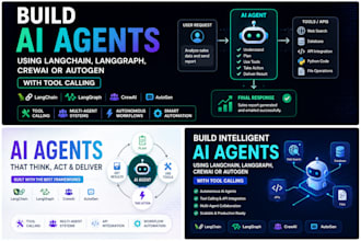 build ai agents using langchain, langgraph, crew ai with tool calling