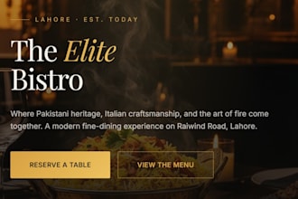 create a professional restaurant or business website