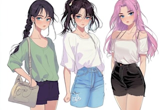 draw expressive anime character art with unique style