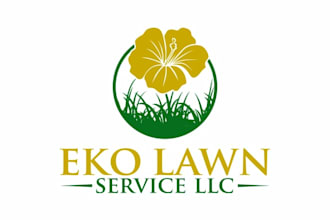 create a professional lawn service logo design