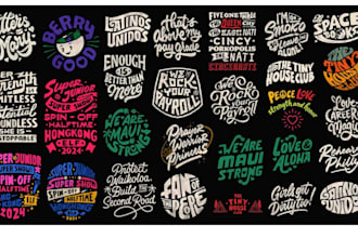 design custom hand lettering and typography for tshirt