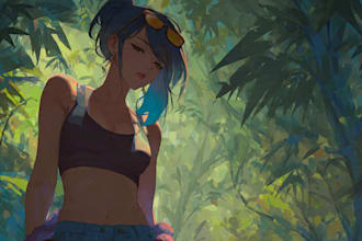 draw unique digital art and cartoon illustrations