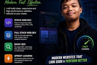 design and build your website, fast and clean