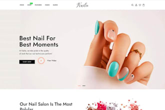 create nail salon shopify website