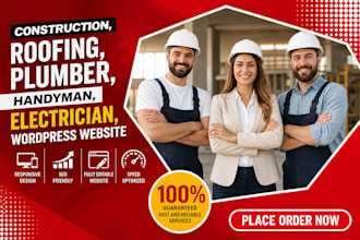 build a wordpress website for plumber, handyman, roofing and construction