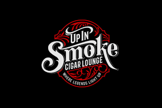 design awesome smoke cigar lounge beer logo