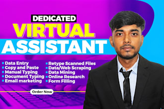 do ai web research, data entry, CRM data entry,  and virtual assistant tasks