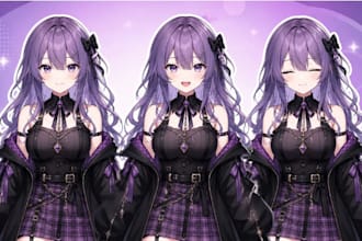 design pngtuber model png vtuber anime avatar live2d vtuber chibi art stream