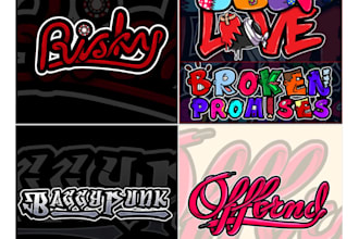 design a custom typography, hand lettering text logo