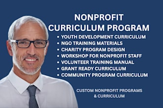 design a nonprofit training program, curriculum, and implementation system