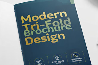 design modern tri fold brochure