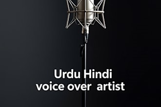 record a professional female voice over in urdu and hindi