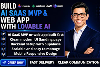 build lovable ai website mvp saas  lovable supabase web app bolt replit web app