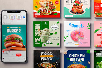 design eye catching restaurant and food instagram posts and ads