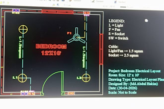 read floor plan and do electrical sld, load calculation