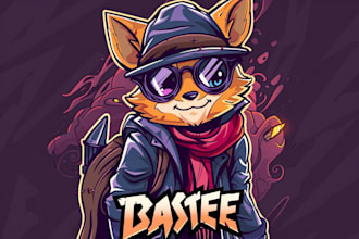 design cartoon, mascot logo for gaming and business
